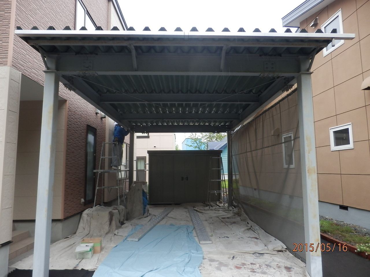 カーポート鉄骨塗装 信頼と実績のミヤモト塗装 旭川