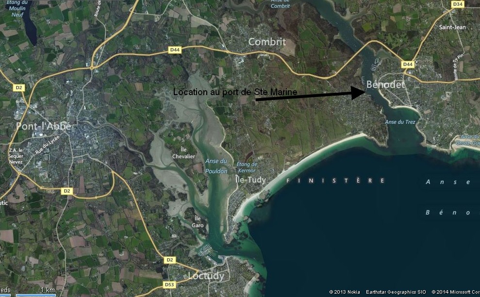 Vue satellite : entre mer et estuaire