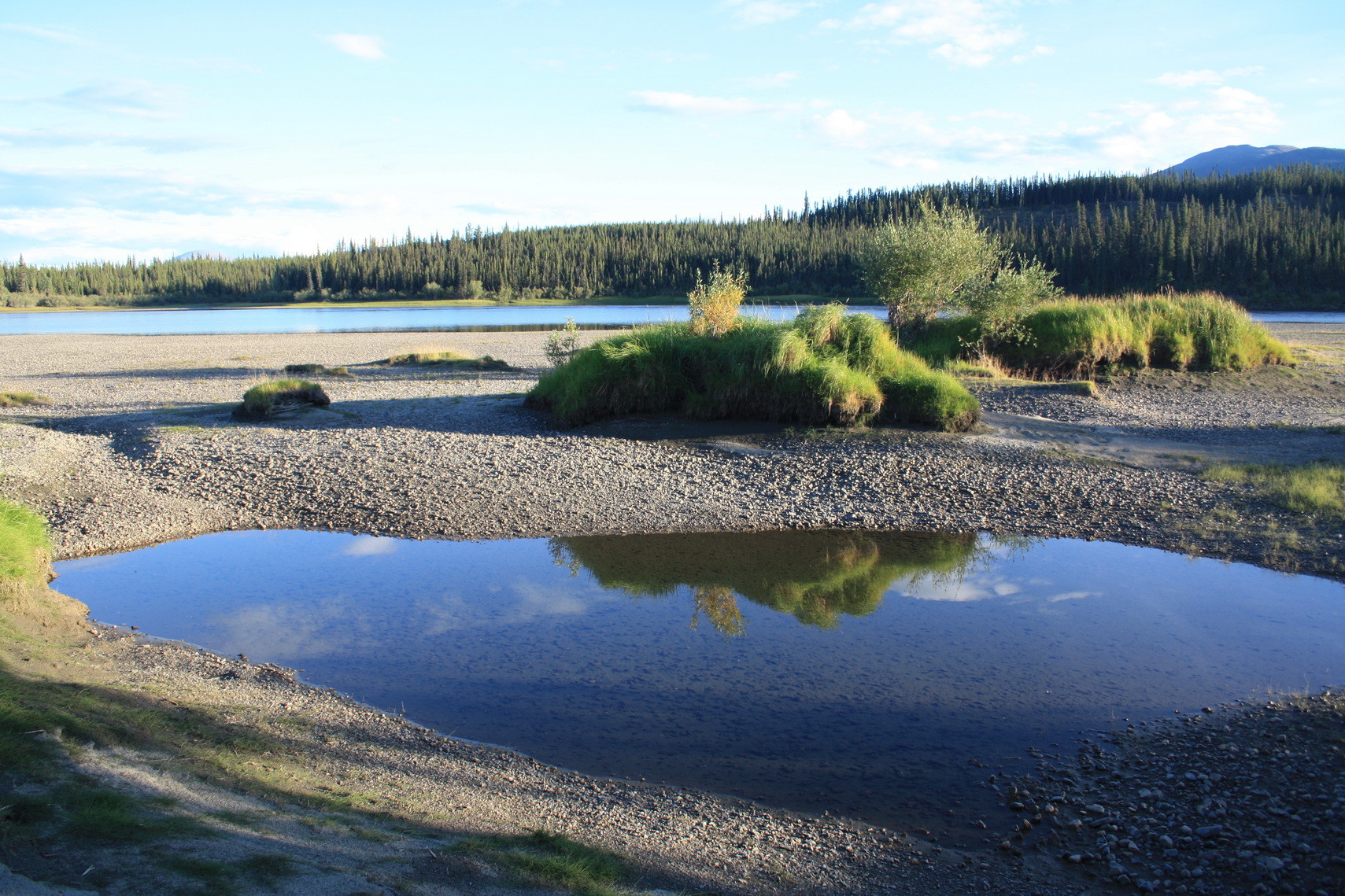 Camp auf einer Sandbank