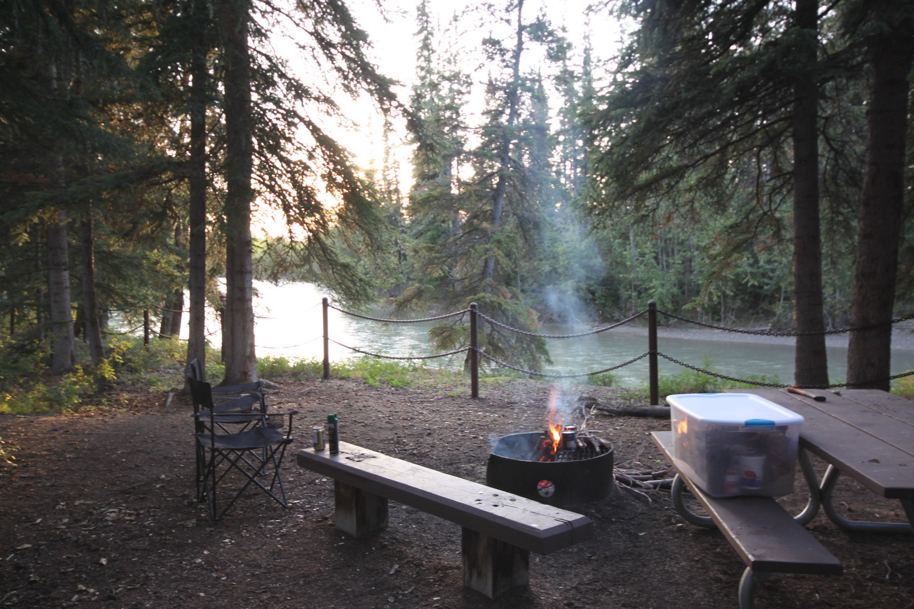 Campground irgendwo unterwegs nach Tok Junction.