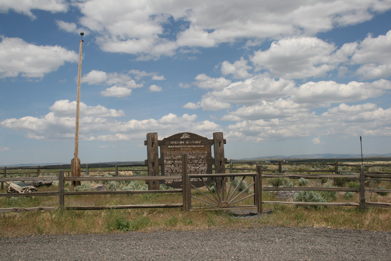 Eine Landmark-Tafel in Oregon