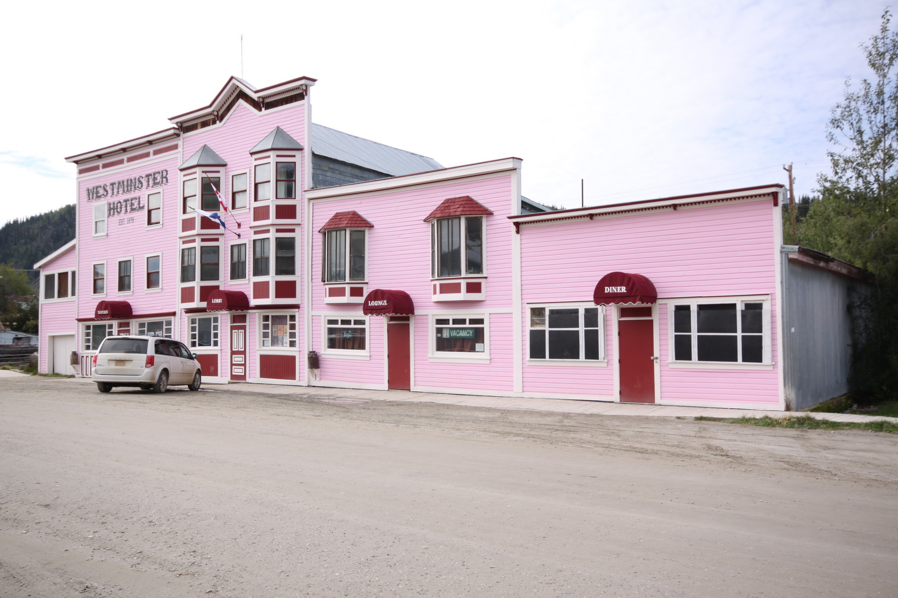 Unser Hotel in Dawson City (Yukon).