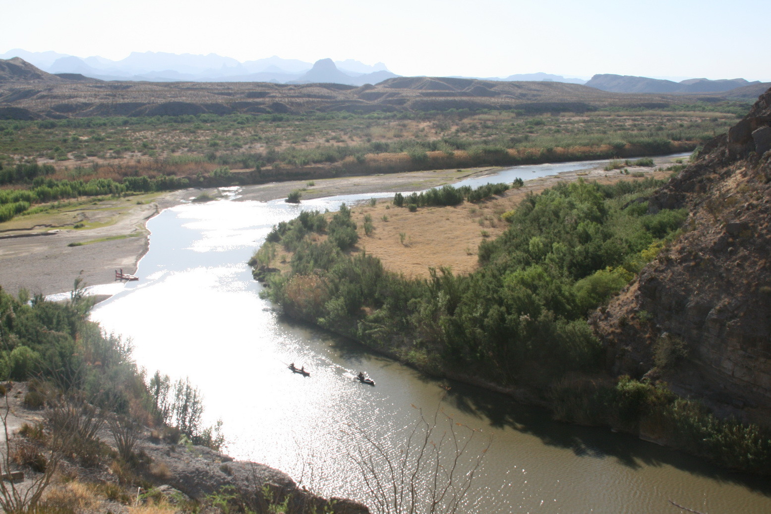 Der Rio Grande (links USA, rechts Mexico)