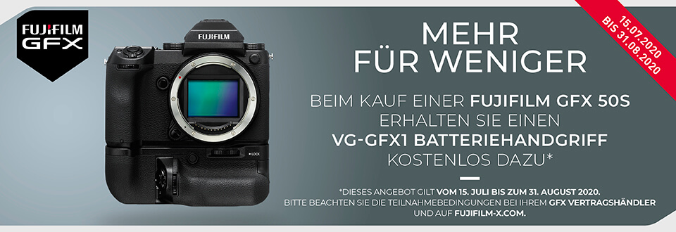 Fuji GFX Trade-In Bonus und gratis Handgriff!