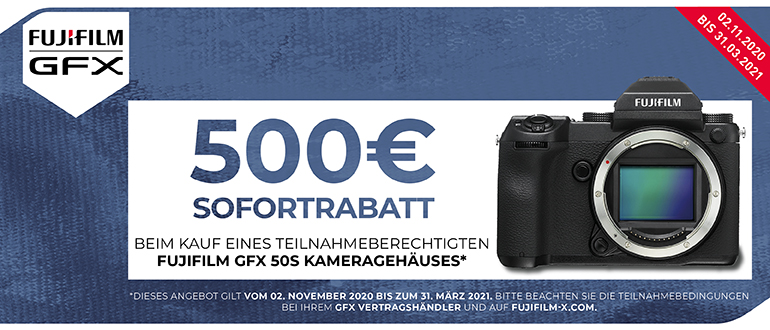 Fuji GFX 50s - bis zu € 1000 geschenkt
