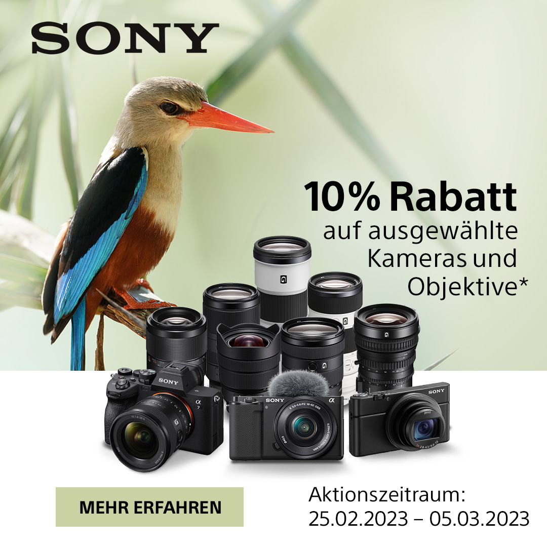 Sony: 10% Rabatt auf viele Kameras und Objektive