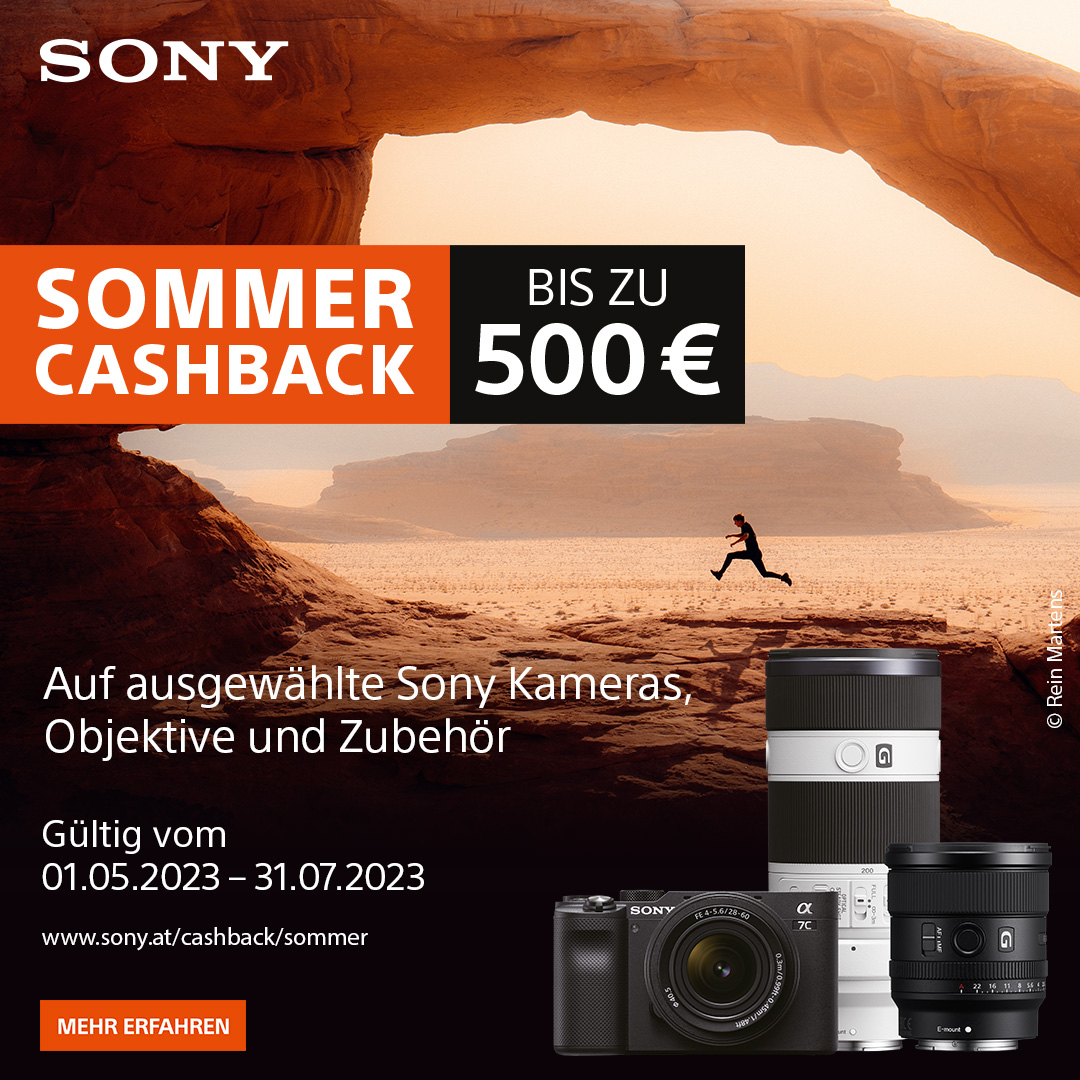 Sony Sommer Cashback - jetzt bis zu € 500,- sparen!