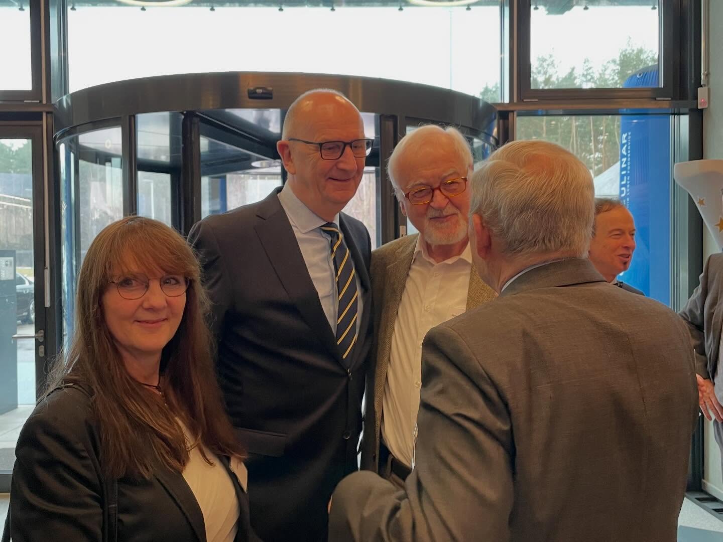 Katrin Lange mit Dietmar Woidke und Peter Harry Carstensen
