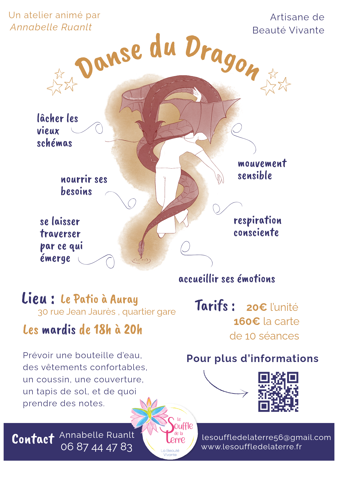 Flyer atelier "Danser du Dragon 🐉" 2025 2026