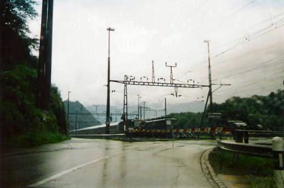 SBB trein bij de overgang Zieglerbrücke.