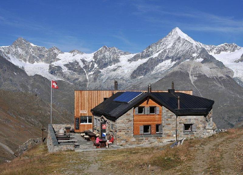 Täschhütte op 2701 m, Schweiz