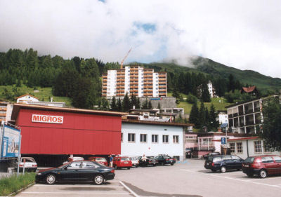 Davos, parkeerplaats Migros