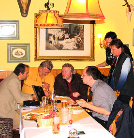 Karl Heinz, Manfred, Emanuel, Matthias, dahinter Marcus und Elisabeth