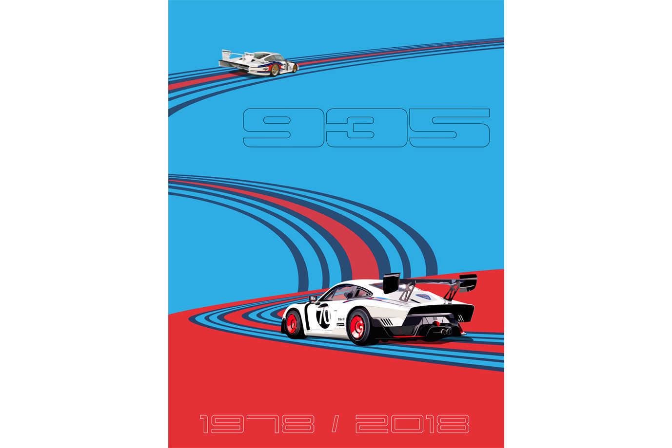 Illustration Porsche 935 Martini Racing