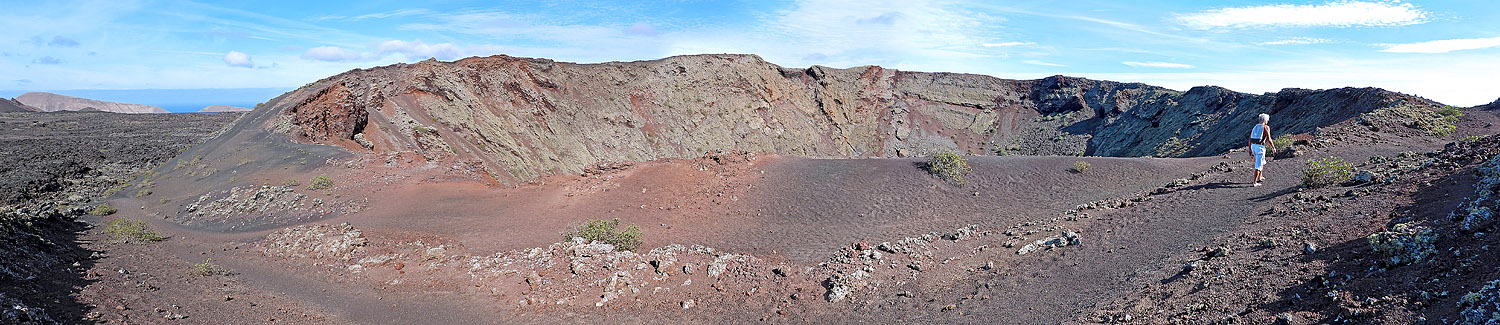 Am Kraterrand der Caldera de la Rilla.