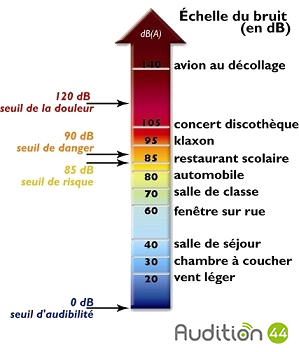 niveaux d exposition de l oreille au bruit audition 44