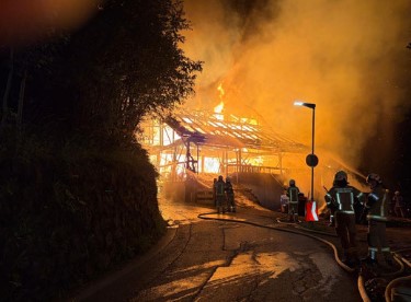Brand Bauernhof in Grinzens