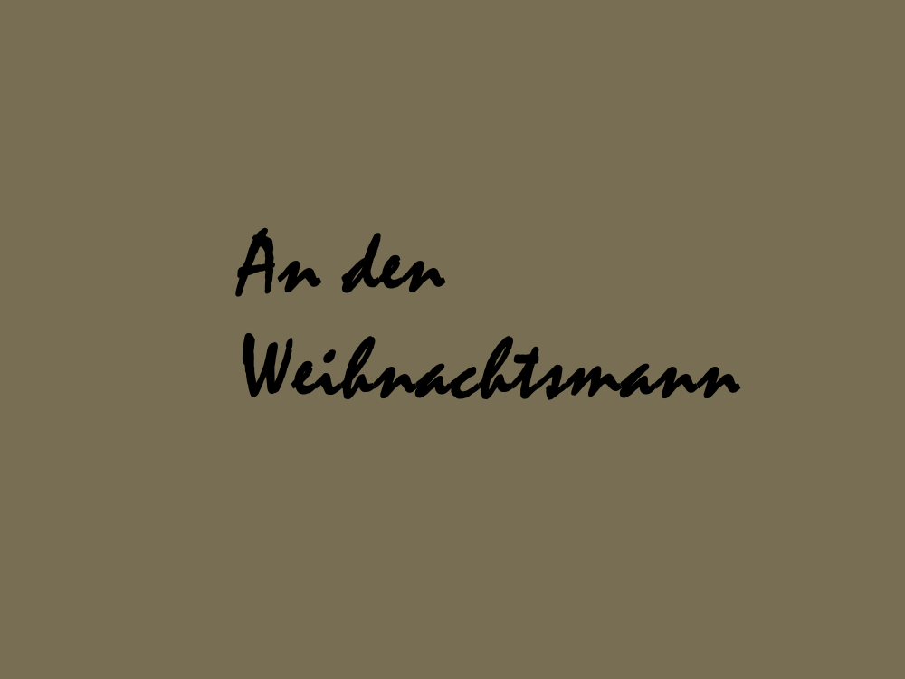 An den Weihnachtsmann