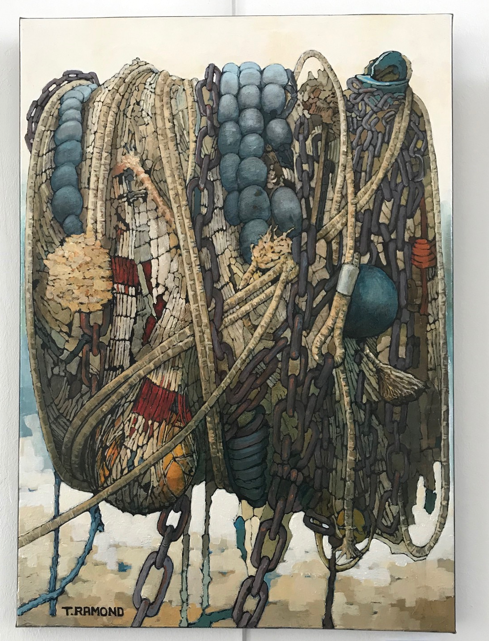 "CORDAGES", de Thierry Ramon Peinture à l'huile originale sur toile. Format 15M : 46 x 65 cm Prix de la toile : 850€ (vendue avec facture et certificat d'authenticité)