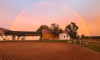 Reitplatz mit Regenbogen in Dingstetten