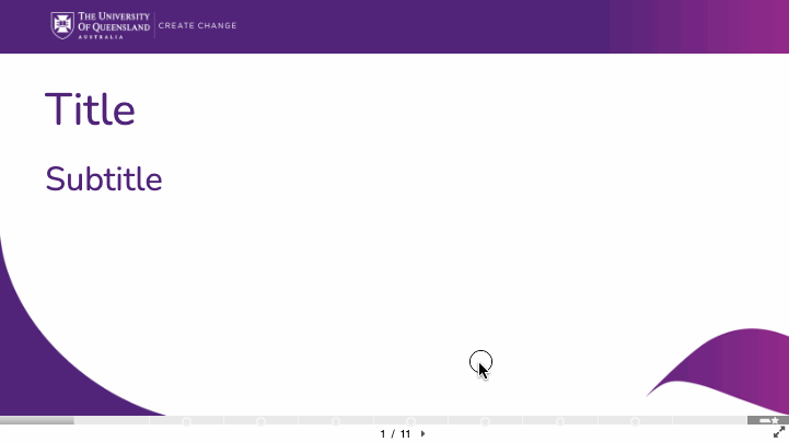 Template de la Queensland University
