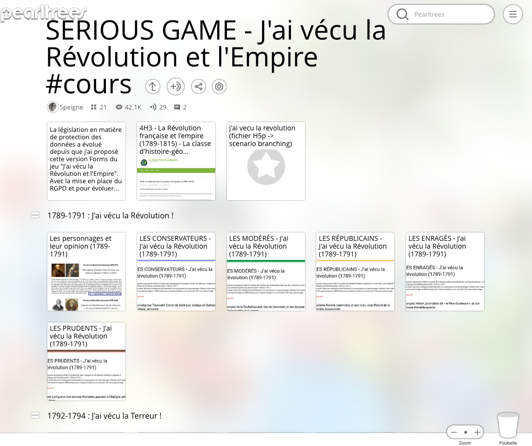 Cliquer sur l'image pour ouvrir le Pearltree