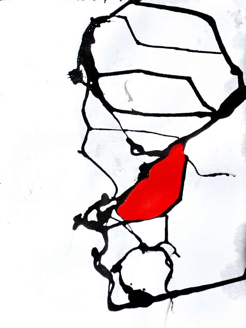 Les Révoltés 4 - 50*40 cm encre de chine  sur papier toilé 2012
