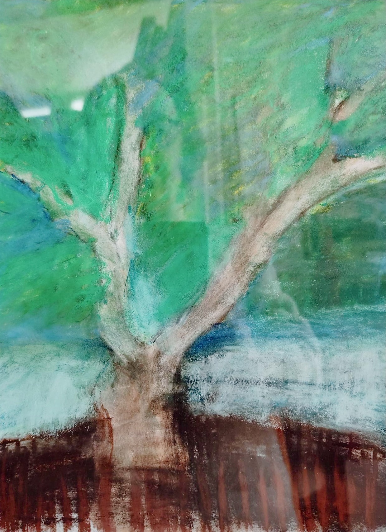 Arbre de Bretagne pastel sec  2024 24*30 cm 