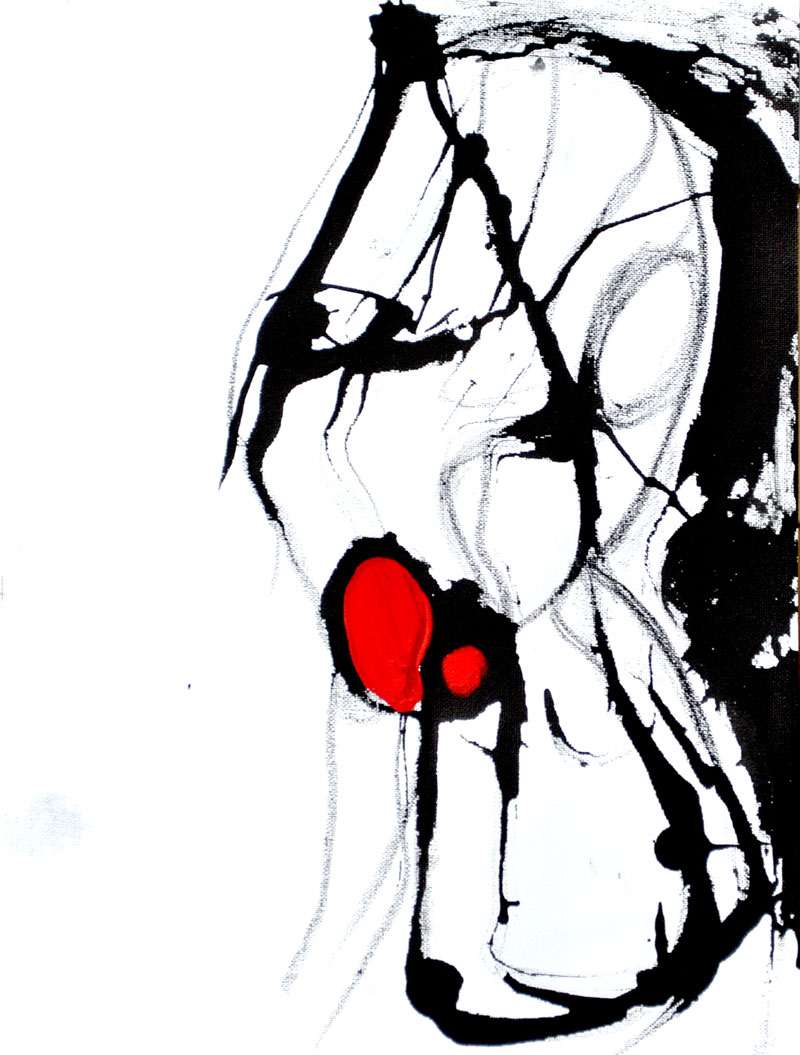 Les Révoltés 3 - 50*40 cm encre de chine sur papier toilé 2012