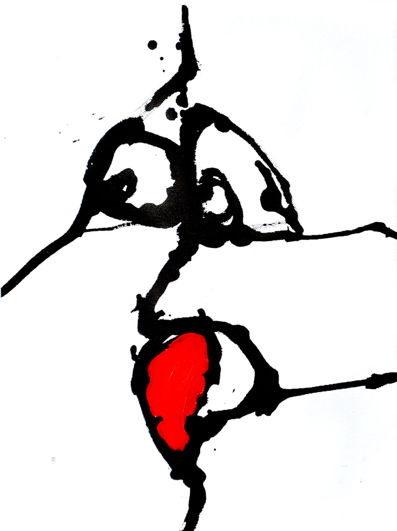 Les Révoltés 1 - 50*40 cm encre de chine sur papier toilé  2012
