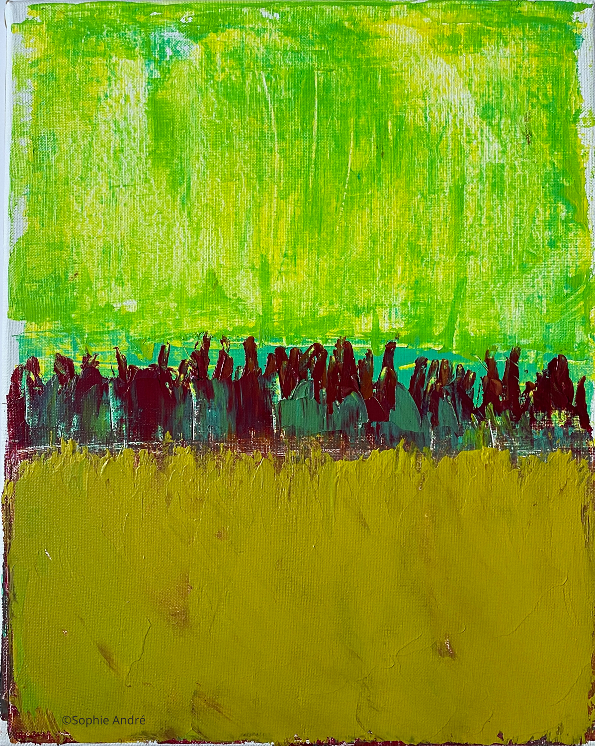 Variation d'un paysage 4 acrylique sur toile -  41*33 cm 2021 