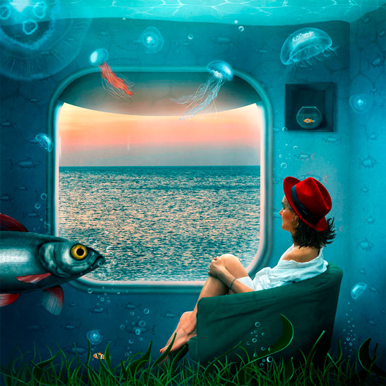Liquid Memories, 2025, Fotografie, digitale Zeichnung, Digitale Collage, Fotobearbeitung, 30x30cm, 50x50cm, 90x90cm