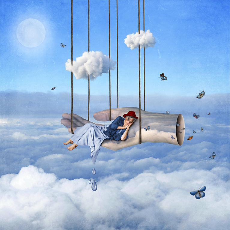The Dreamer, 2025, Fotografie, digitale Zeichnung, Digitale Collage, Fotobearbeitung, 30x30cm, 50x50cm, 90x90cm
