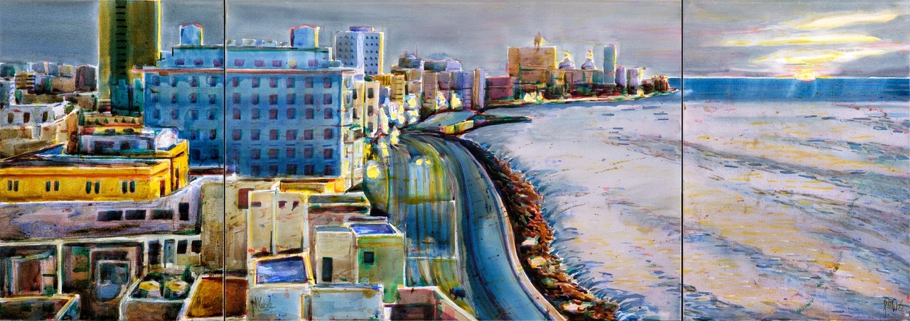 El Malecón por la noche, 2006 | 70x200 | Privatsammlung