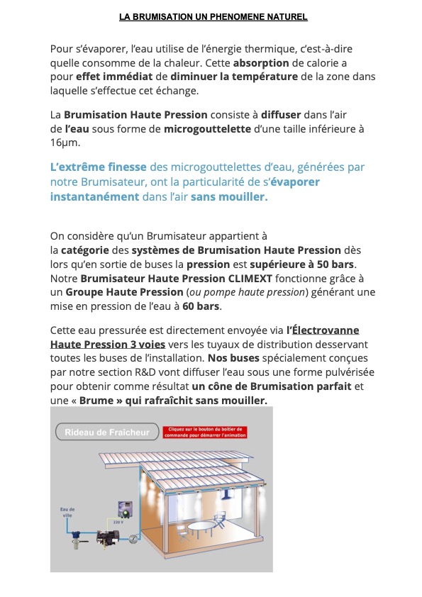 C'est quoi la brumisation