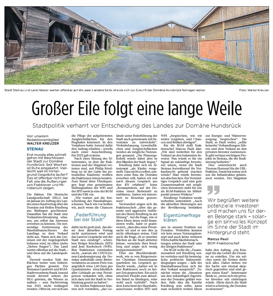 11.06.2022 - Großer Eile folgt eine lange Weile