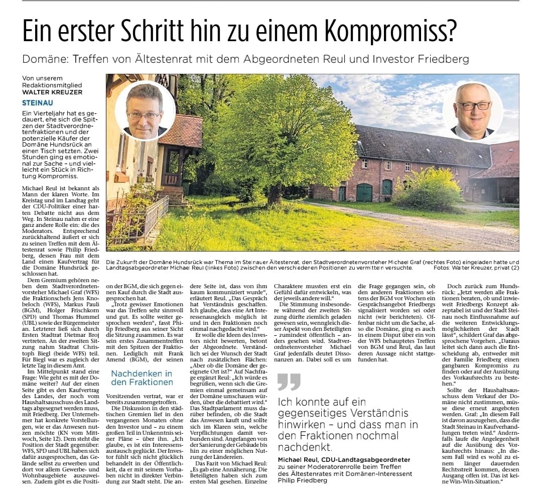 05.05.2022 - Ein 1. Schritt hin zu einem Kompromiss ?