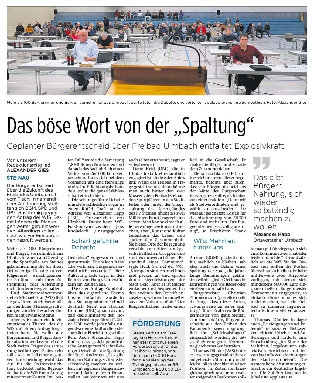 22.09.2022 - Das böse Wort der Spaltung