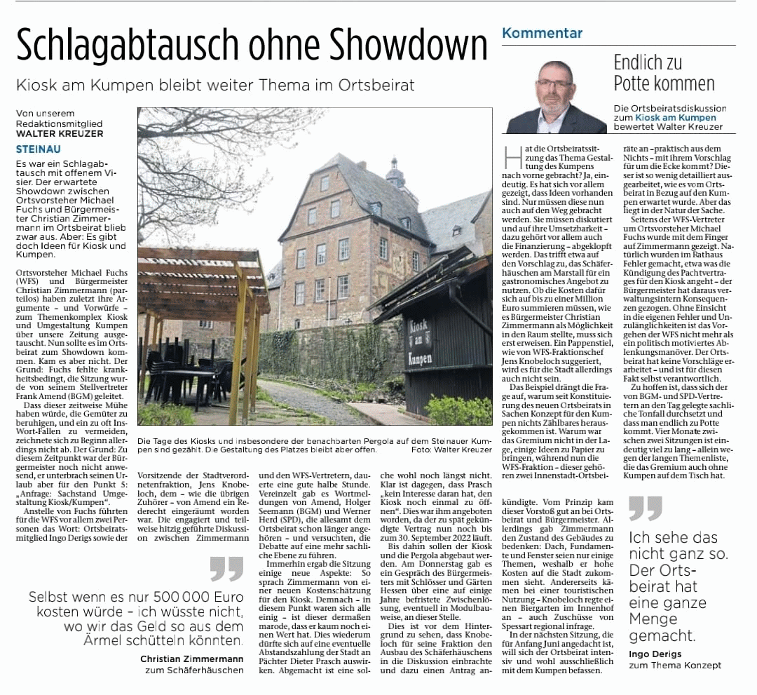 22.04.2022 - Schlagabtausch ohne Showdown