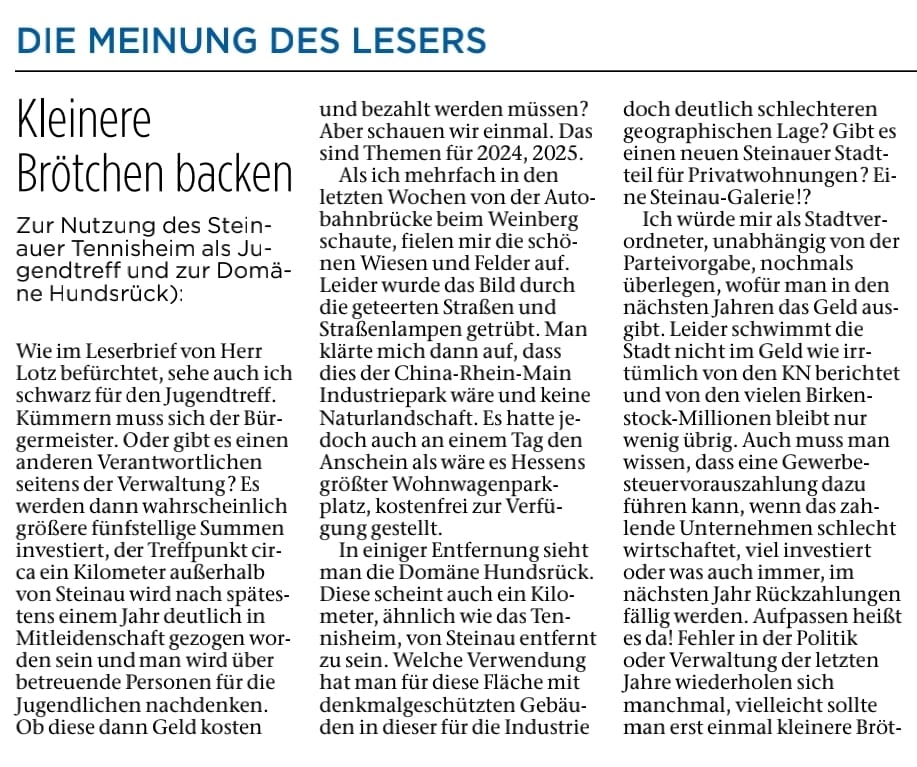 09.05.2022 - Leserbrief Teil 1