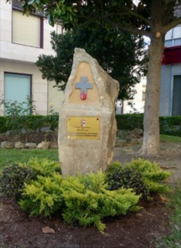 Monumento a los Donantes de Sangre en Medin de Pomar (Burgos - ESPAÑA).