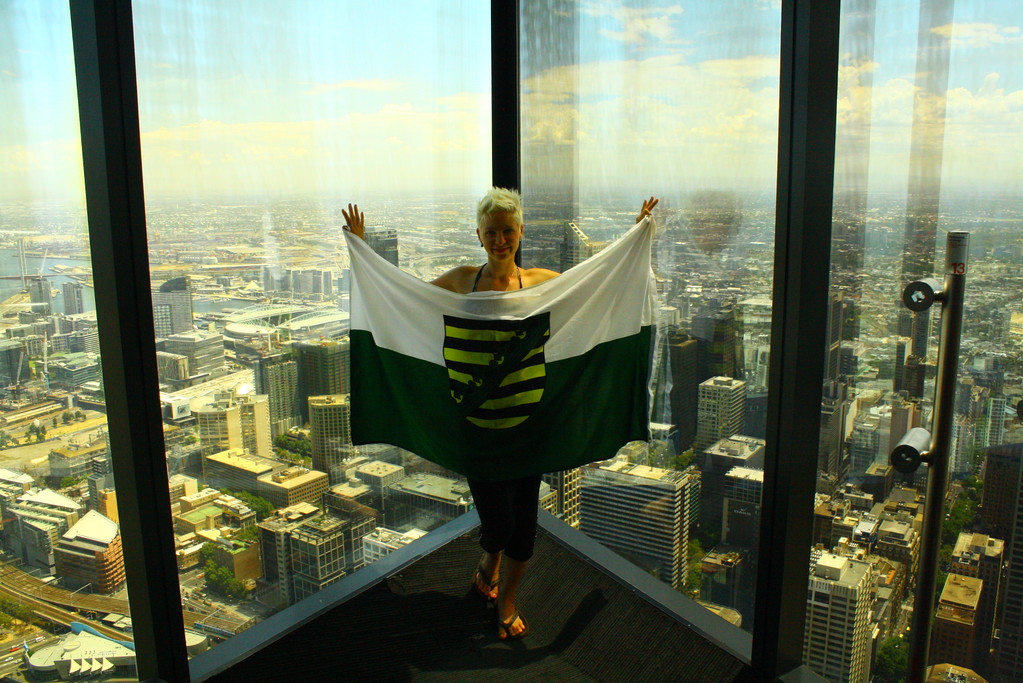 On Top vom Eureka Tower im 88. Stockwerk.