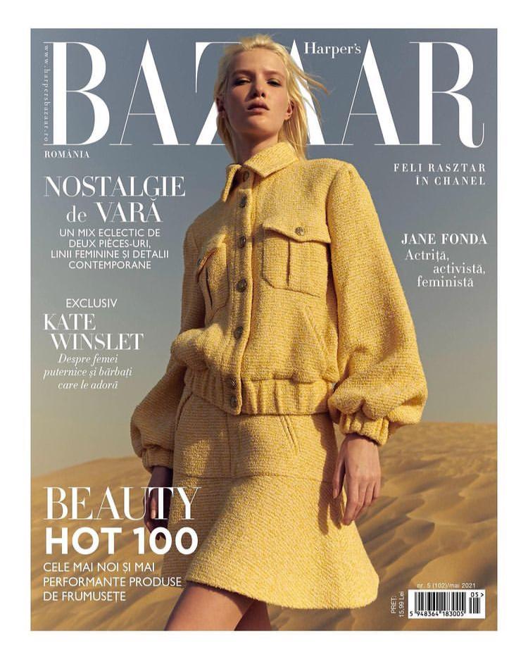 Top Model FELI on the Cover for HARPER´S BAZAAR