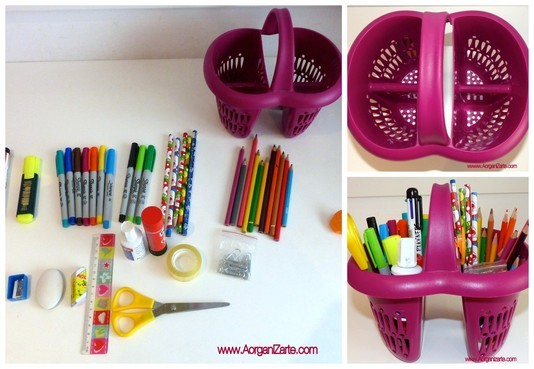 Kit para que tus hijos tengan el material a mano para hacer la tarea - www.AorganiZarte.com