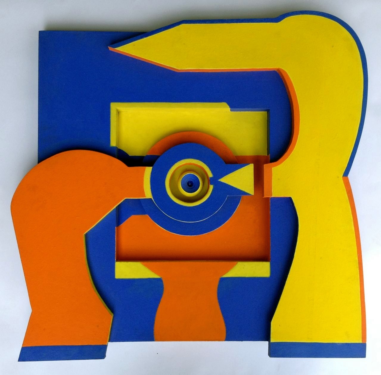 Huizilopotschli, Holzrelief, 60 x 60 x 8 cm, 1969 (#580)