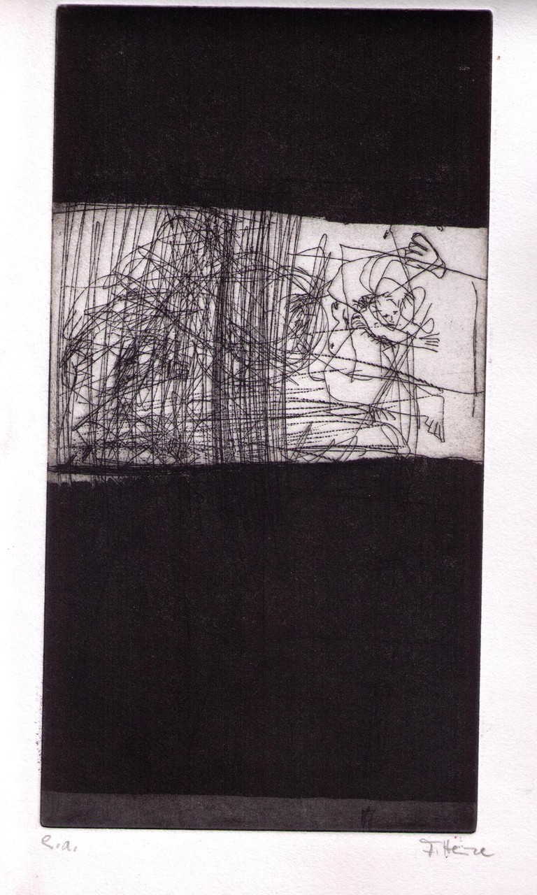 Geburt 25,5 x 13,5 Kaldnadelradierung, Ätzung 2008