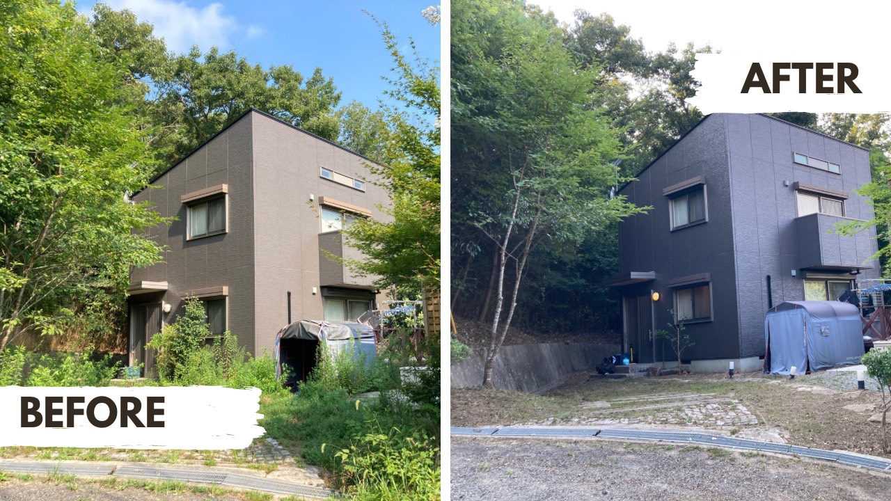 三田市 外壁塗装】外壁塗装と造園を同時施工｜施工期間3週間の施工事例