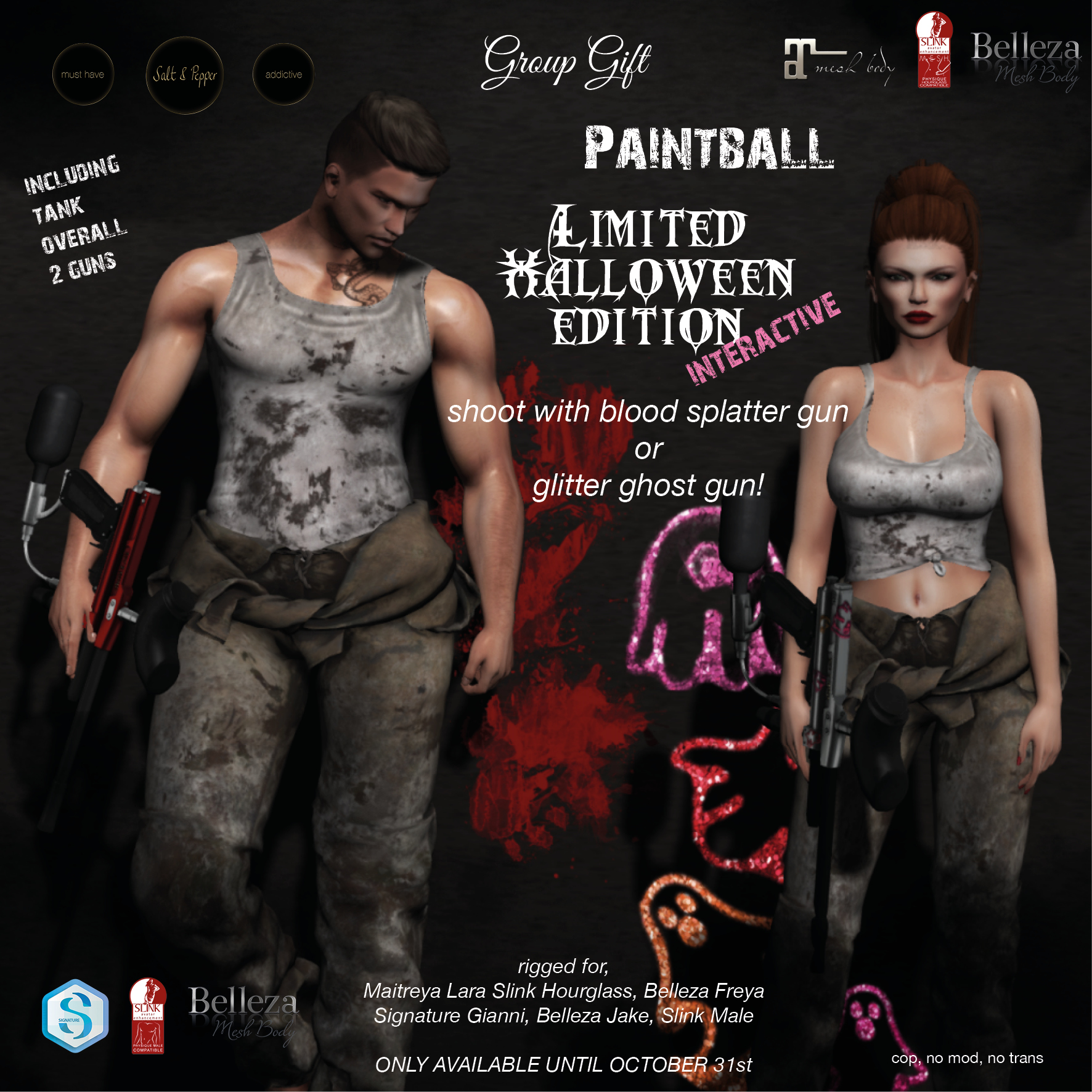 Paintball limited Halloween edition Salt & Pepper