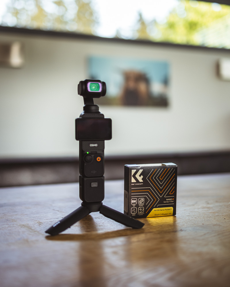 Review K&F Concept DJI Osmo Pocket 3 Black Mist 1/4 Filter und ND Filterset