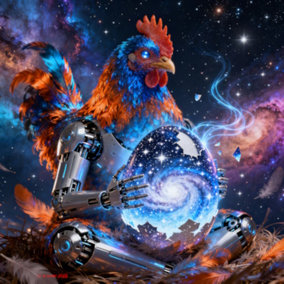 Der kosmische Hahn und sein Ei